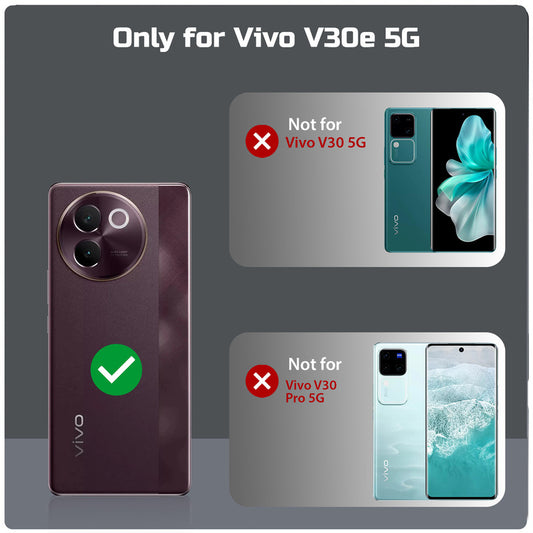 Classic Denim Finish Back Case for Vivo V30e 5G with Raised Camera Edges & Micro-Fiber Lining