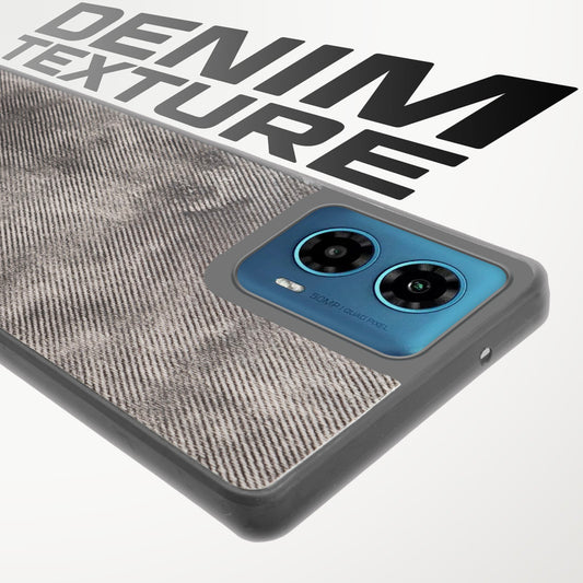 Classic Denim Finish Back Case for Motorola Moto G34 5G