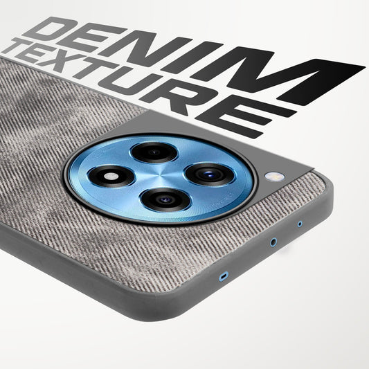 Denim Jeans Cloth Back Cover Case for OnePlus 12R 5G