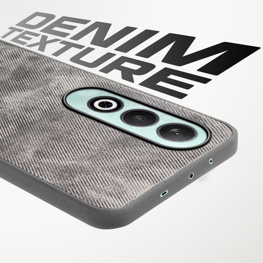Classic Denim Finish Back Case for OnePlus Nord CE 4 5G with Raised Camera Edges & Micro-Fiber Lining