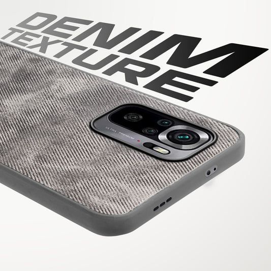 Denim Jeans Cloth Back Cover Case for Redmi Note 10S