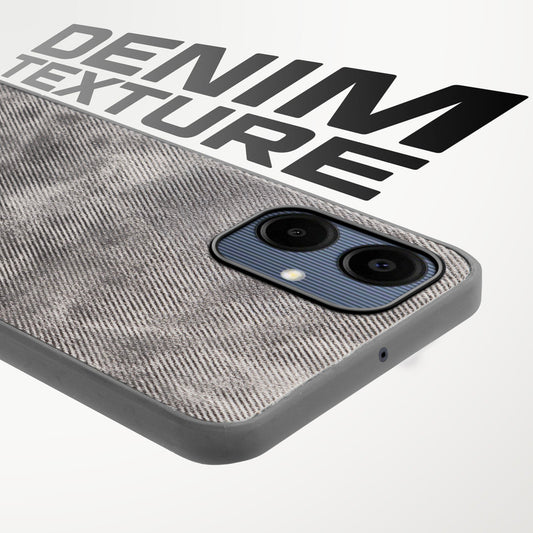 Classic Denim Finish Back Case for Samsung A06 5G with Raised Camera Edges & Micro-Fiber Lining