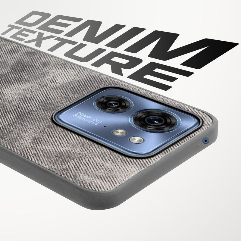 Denim Jeans Cloth Back Cover Case for Motorola Moto Edge 40 5G