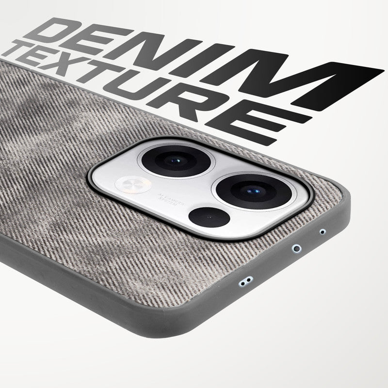 Denim Jeans Cloth Back Cover Case for Oppo Reno 13 5G