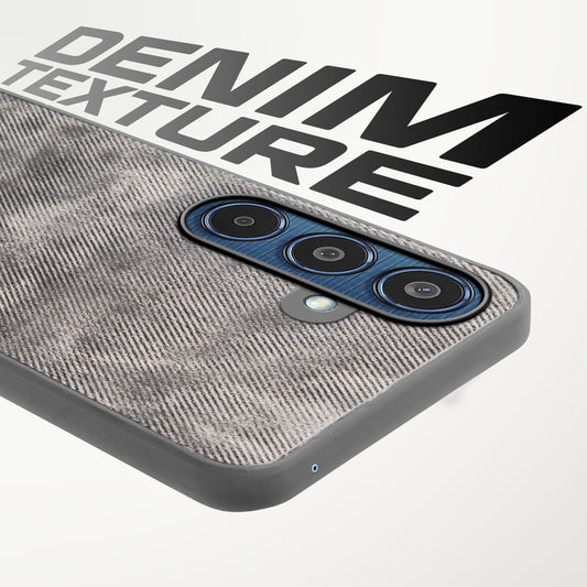 Classic Denim Finish Back Case for Samsung M35 5G with Raised Camera Edges & Micro-Fiber Lining