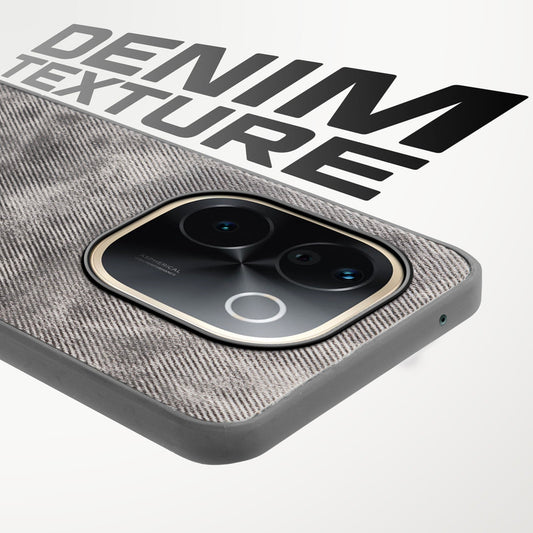 Denim Jeans Cloth Back Cover Case for Vivo T3 Pro 5G