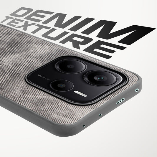 Denim Jeans Cloth Back Cover Case for Redmi Note 14 5G