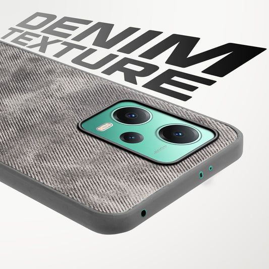 Denim Jeans Cloth Back Cover Case for Redmi Note 12 5G