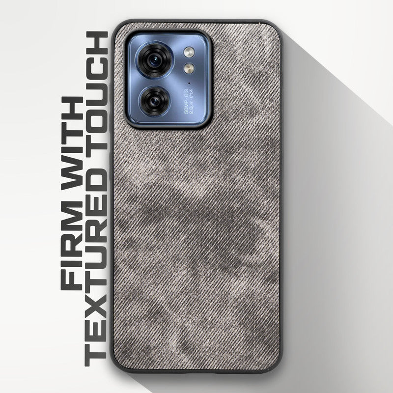 Denim Jeans Cloth Back Cover Case for Motorola Moto Edge 40 5G
