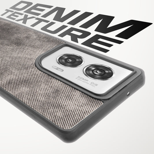 Classic Denim Finish Back Case for Motorola Moto G96 5G