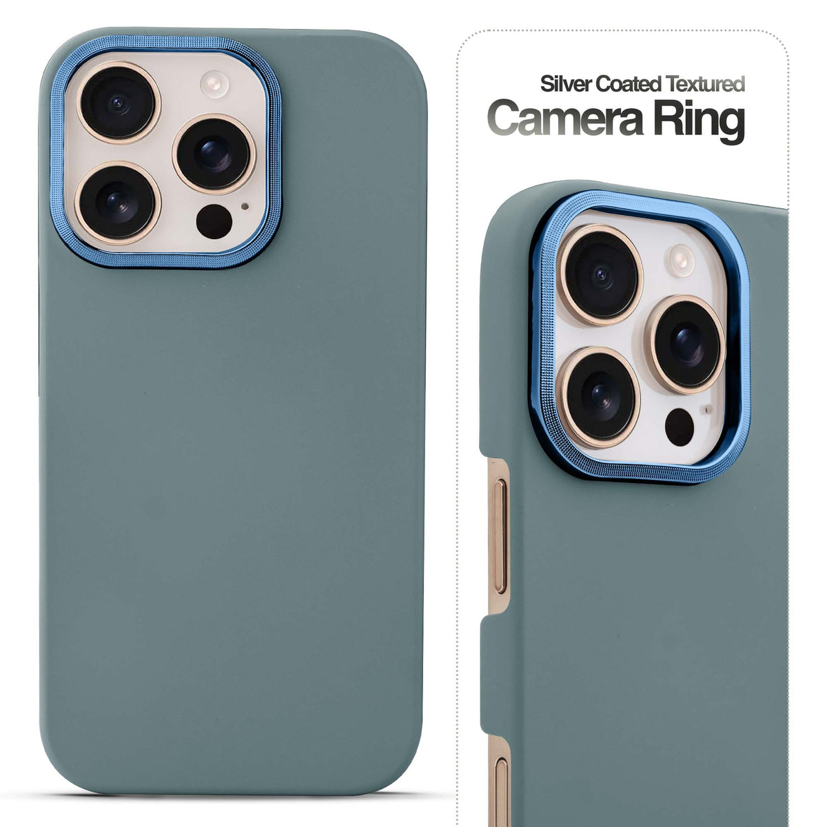 Detachable Ring Matte Case for Apple iPhone 16 Pro