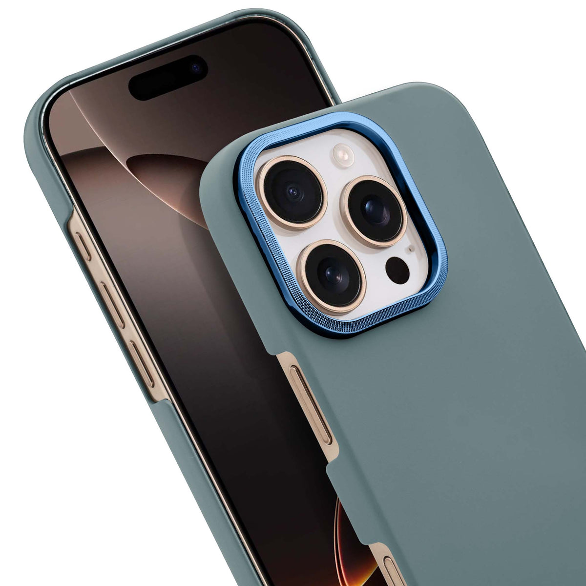 Detachable Ring Matte Case for Apple iPhone 16 Pro