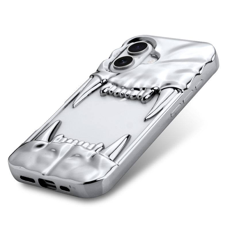 3D Tiger Fang Back Case for Apple iPhone 16 Plus, A Wild and Fearless Vibe
