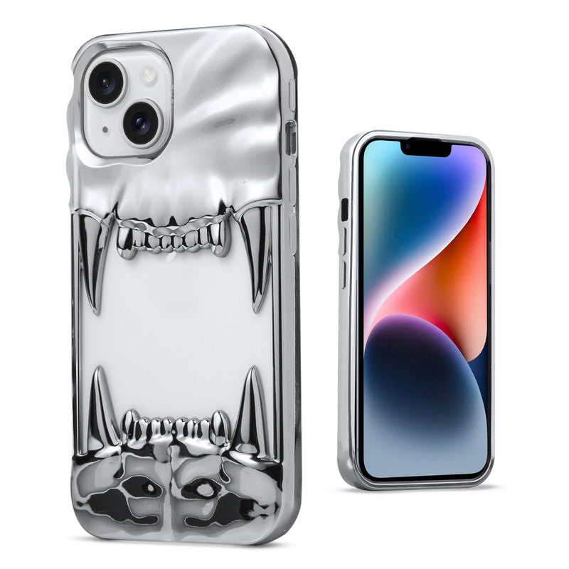 3D Tiger Fang Back Case for Apple iPhone 14, A Wild and Fearless Vibe
