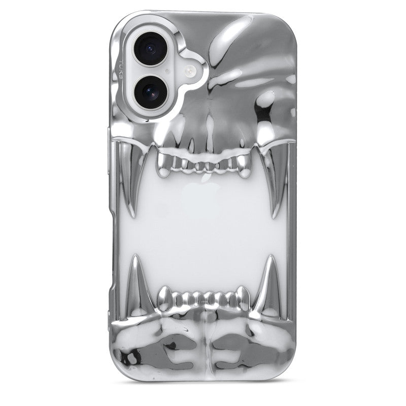 3D Tiger Fang Back Case for Apple iPhone 16 Plus, A Wild and Fearless Vibe