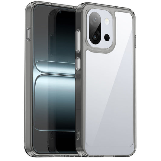 Minimalist Transparent Hard Case For OnePlus 13s with Silver Button Detailing & Camera Protection Edges