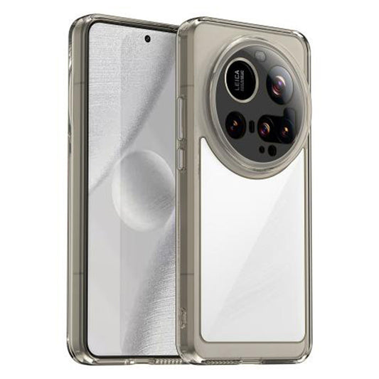 Minimalist Transparent Hard Case For Xiaomi 15 Ultra 5G with Silver Button Detailing & Camera Protection Edges