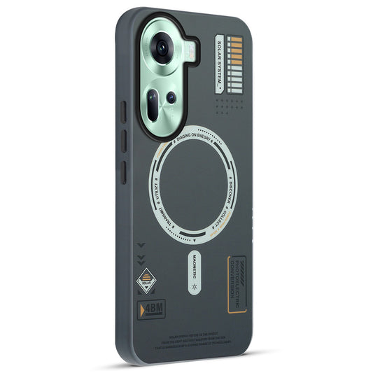 Mechanical Circuit Sector Print Hard Back Cover For Oppo Reno 11 5G
