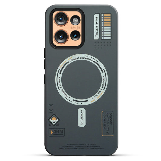 Mechanical Circuit Print Hard Back Cover For Motorola Moto Edge 50 5G