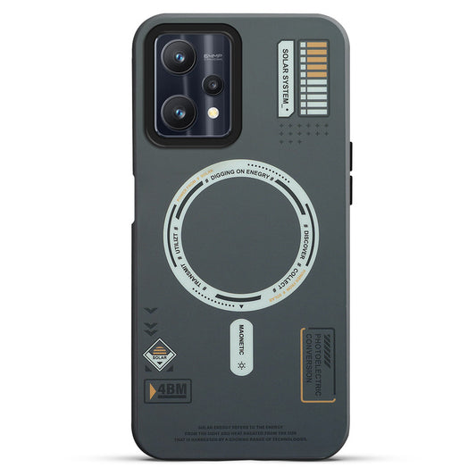 Mechanical Circuit Sector Print Hard Back Cover For Realme 9 Pro 5G