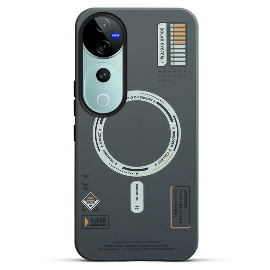 Mechanical Circuit Print Hard Back Cover For Vivo V40 Pro 5G