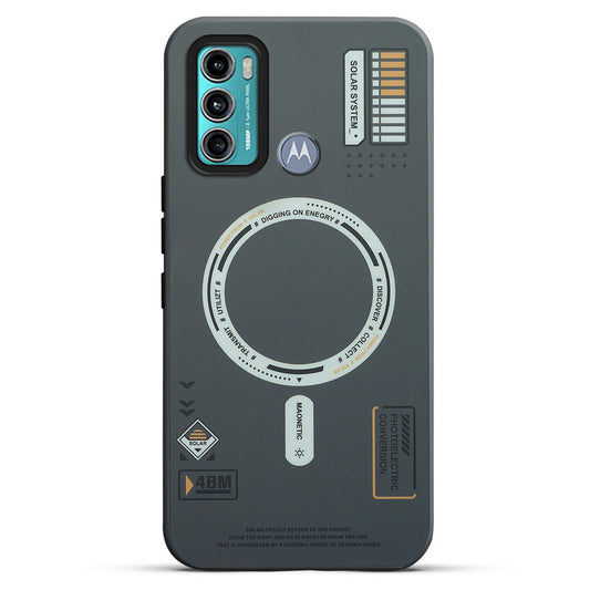 Mechanical Circuit Print Hard Back Cover For Motorola Moto G60