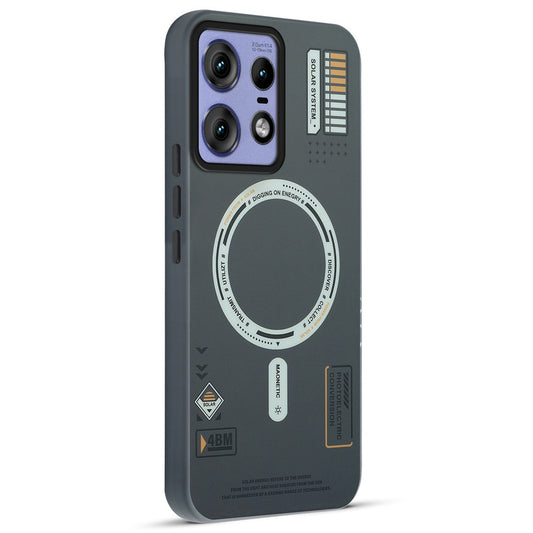 Mechanical Circuit Print Hard Back Cover For Motorola Edge 50 Pro 5G