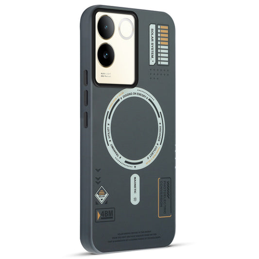 Mechanical Circuit Print Hard Back Cover For Vivo T2 Pro 5G
