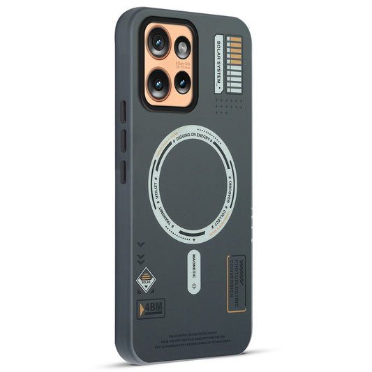 Mechanical Circuit Print Hard Back Cover For Motorola Moto Edge 50 5G