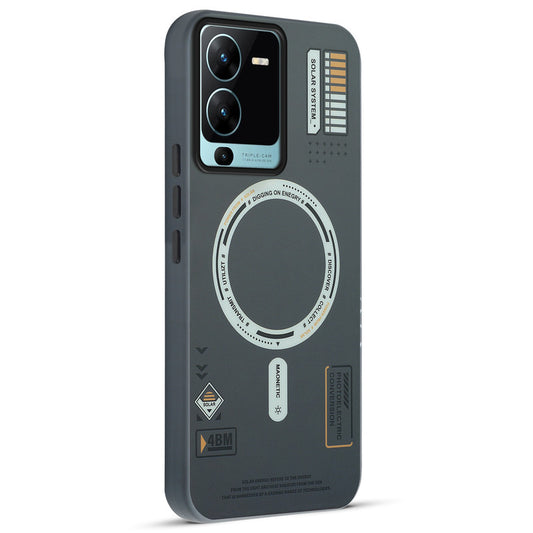 Mechanical Circuit Print Hard Back Cover For Vivo V25 Pro 5G