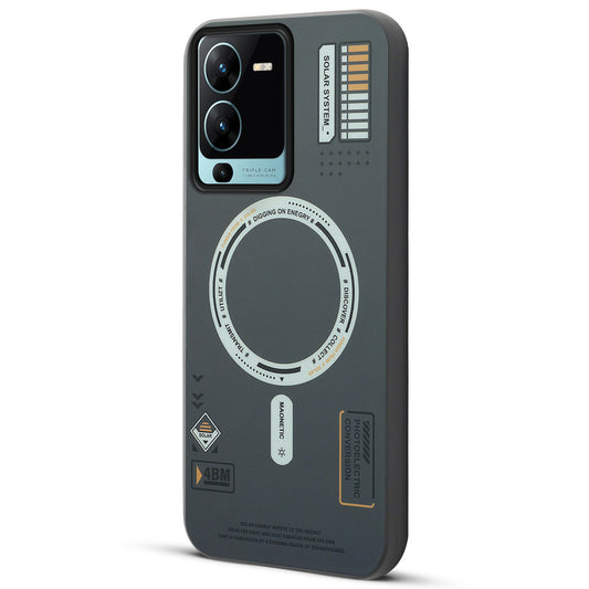 Mechanical Circuit Print Hard Back Cover For Vivo V25 Pro 5G