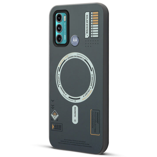 Mechanical Circuit Print Hard Back Cover For Motorola Moto G60