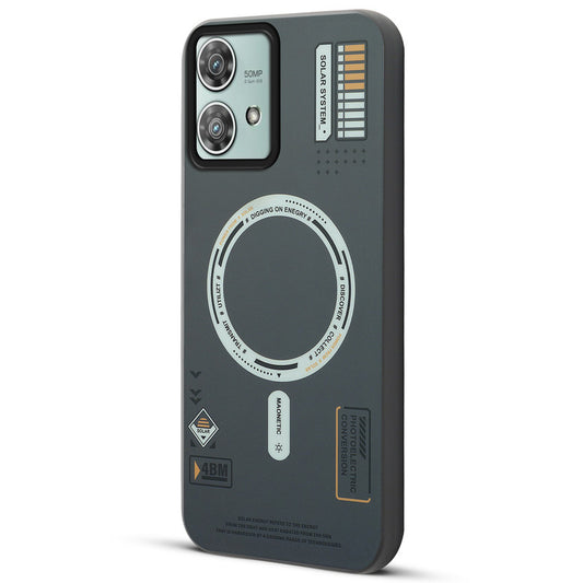 Mechanical Circuit Print Hard Back Cover For Motorola Edge 40 Neo 5G