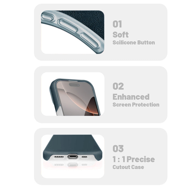 Smooth Touch Soft Silicone Back Case for Apple iPhone 16 Pro with Camera Protection for a Sleek and Stylish Look