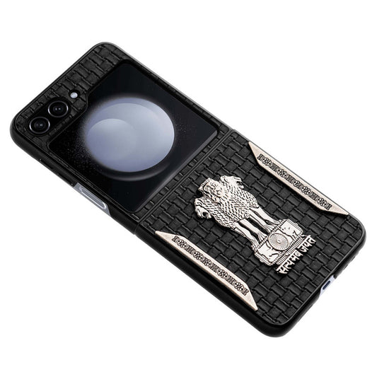 Designer Back Case Inspired by Satyamev Jayate, Textured Surface & Soft Inner Fabric for Samsung Z Flip 5