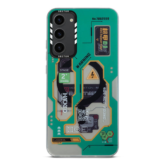 Mechanical Circuit Sector Print Hard Back Cover For Samsung S23 5G
