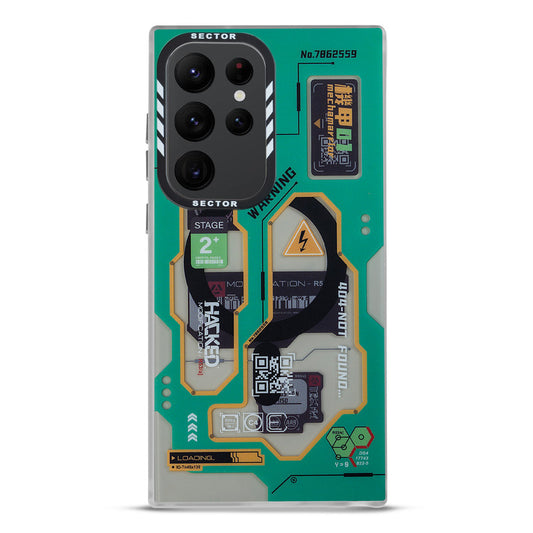 Mechanical Circuit Sector Print Hard Back Cover For Samsung S24 Ultra 5G