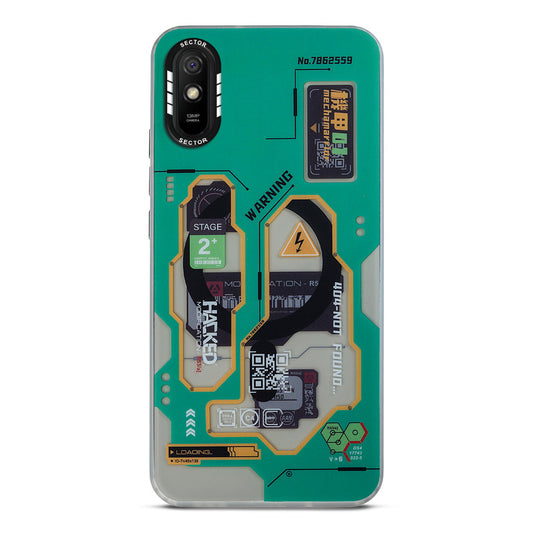 Mechanical Circuit Sector Print Hard Back Cover For Redmi 9A