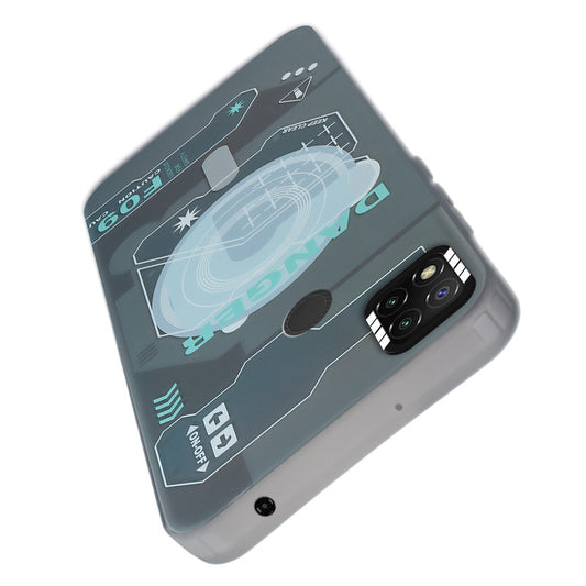 Mechanical Circuit Sector Print Hard Back Cover For Redmi 9C
