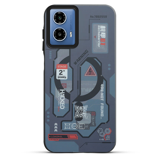 Mechanical Circuit Print Hard Back Cover For Motorola G34 5G