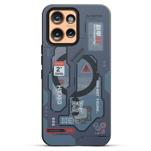 Mechanical Circuit Print Hard Back Cover For Motorola Moto Edge 50 5G