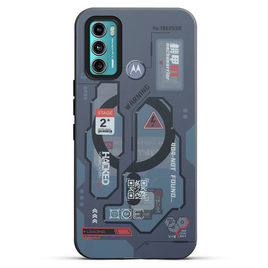 Mechanical Circuit Print Hard Back Cover For Motorola Moto G40 Fusion