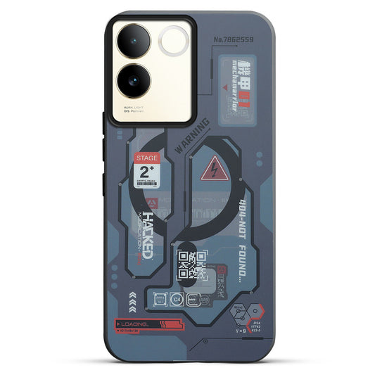 Mechanical Circuit Print Hard Back Cover For Vivo T2 Pro 5G