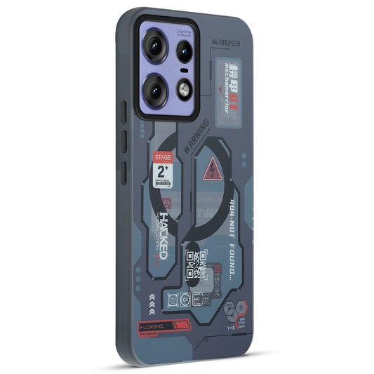 Mechanical Circuit Print Hard Back Cover For Motorola Edge 50 Pro 5G
