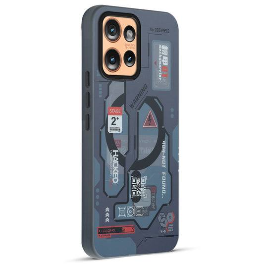 Mechanical Circuit Print Hard Back Cover For Motorola Moto Edge 50 5G