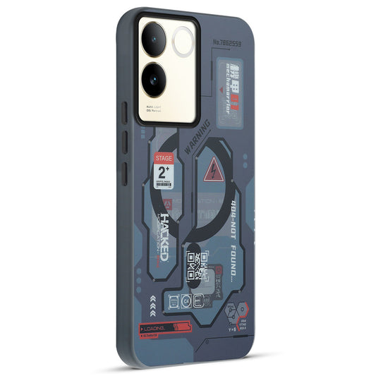 Mechanical Circuit Print Hard Back Cover For Vivo T2 Pro 5G