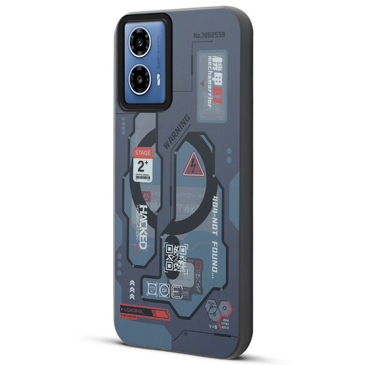 Mechanical Circuit Print Hard Back Cover For Motorola G34 5G