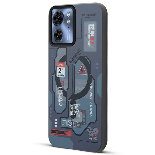 Mechanical Circuit Print Hard Back Cover For Motorola Edge 40 5G