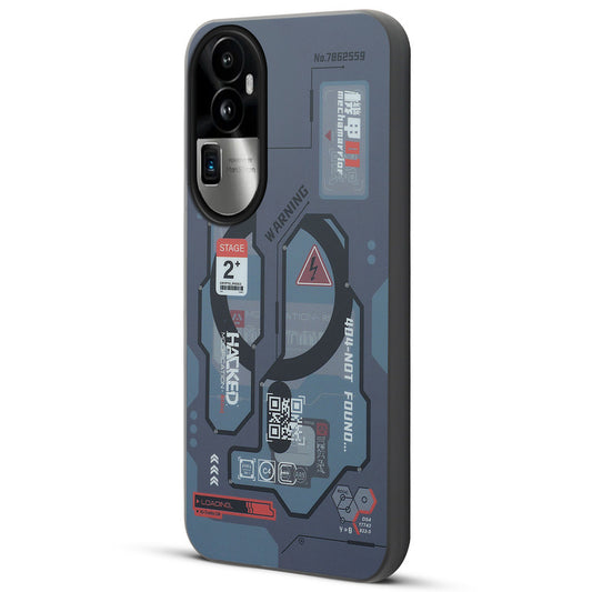 Mechanical Circuit Sector Print Hard Back Cover For Oppo Reno 10 Pro Plus 5G