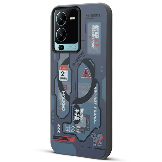 Mechanical Circuit Print Hard Back Cover For Vivo V25 Pro 5G